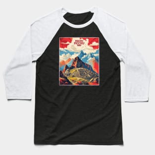 Peru Machu Picchu Tourism Vintage Poster Baseball T-Shirt